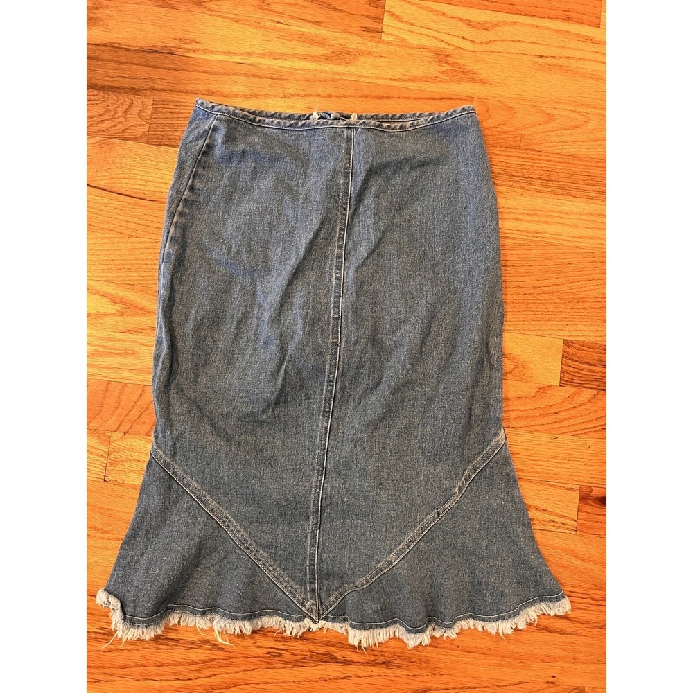 Y2k Forever 21 Denim‎ Mini Skirt M Knee Length Flare Streetwear